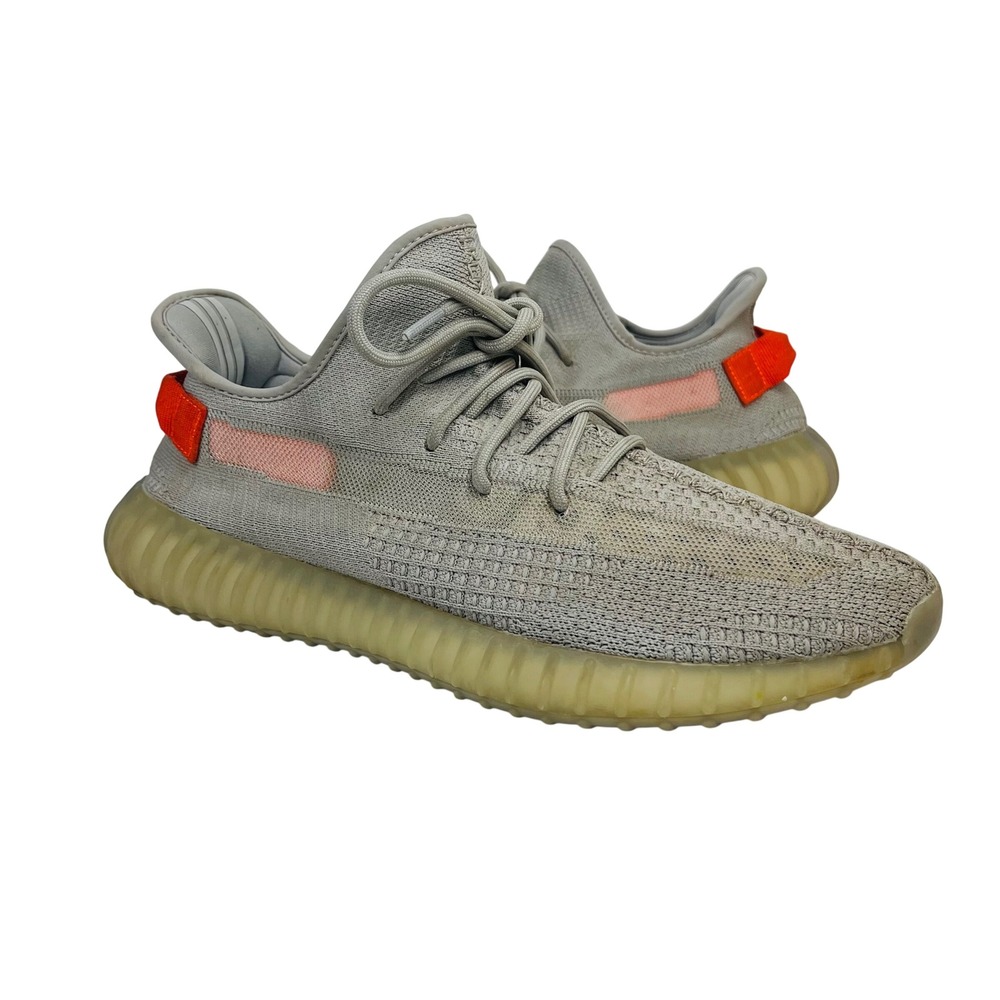 Adidas Yeezy Boost 350 V2 Mens 12 Grey Tail Light‎ FX9017 Orange Heel Sneakers